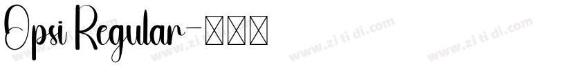 Opsi Regular字体转换